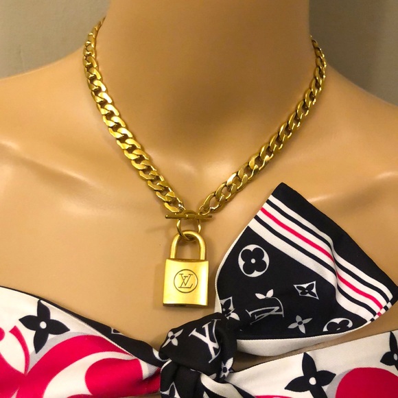 Repurposed Aunthentic Louis Vuitton padlock. Necklace - Picture 7 of 7